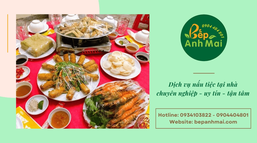 nấu tiệc tại nhà