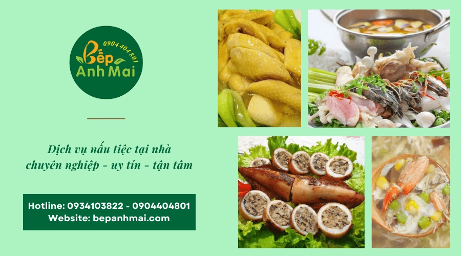 nấu tiệc tại nhà